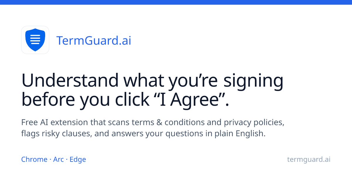 TermGuard.ai — AI-Powered Terms & Conditions Scanner